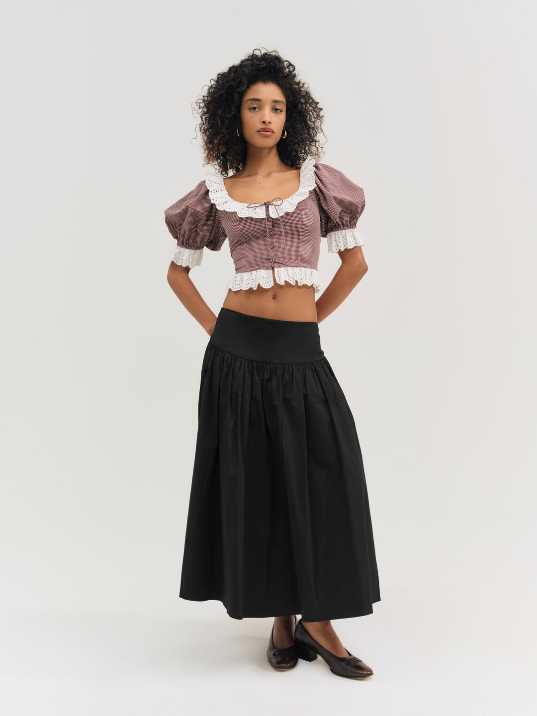 For Love and Lemons Noam Top - Burgundy