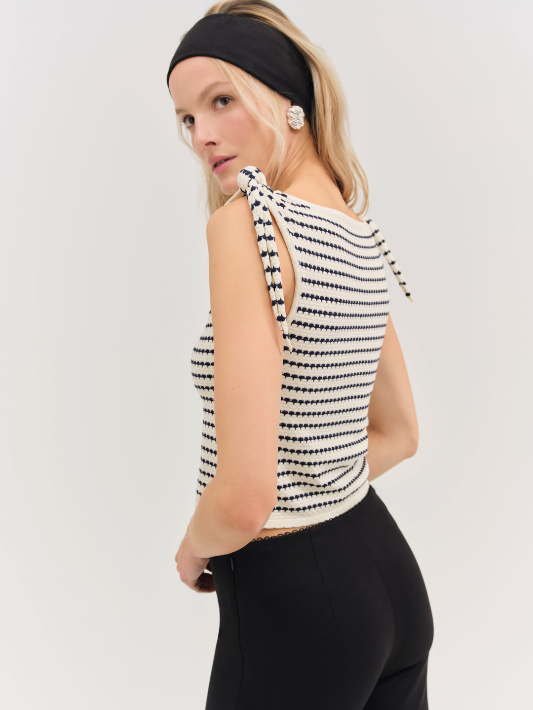 For Love and Lemons Regatta Stripe Knit Top - Cream