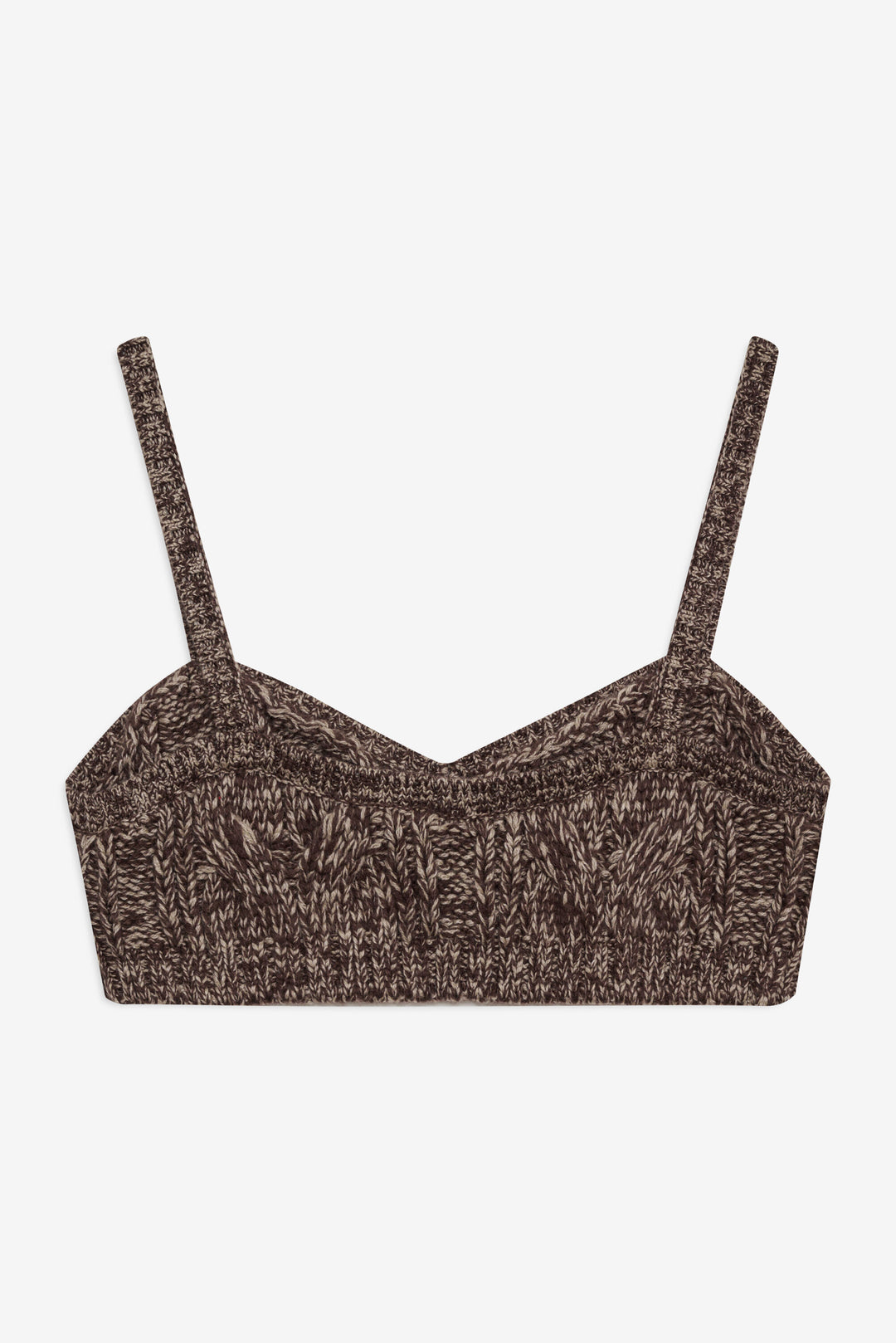 For Love and Lemons Nathalie Knit Bra Top - Brown