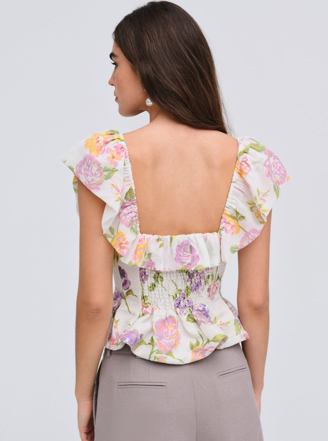 For Love and Lemons Cleodora Top - White