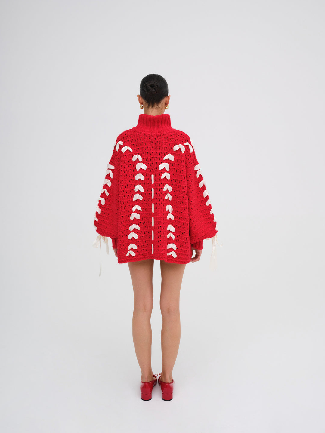 For Love and Lemons Liberty Oversized Sweater - Red
