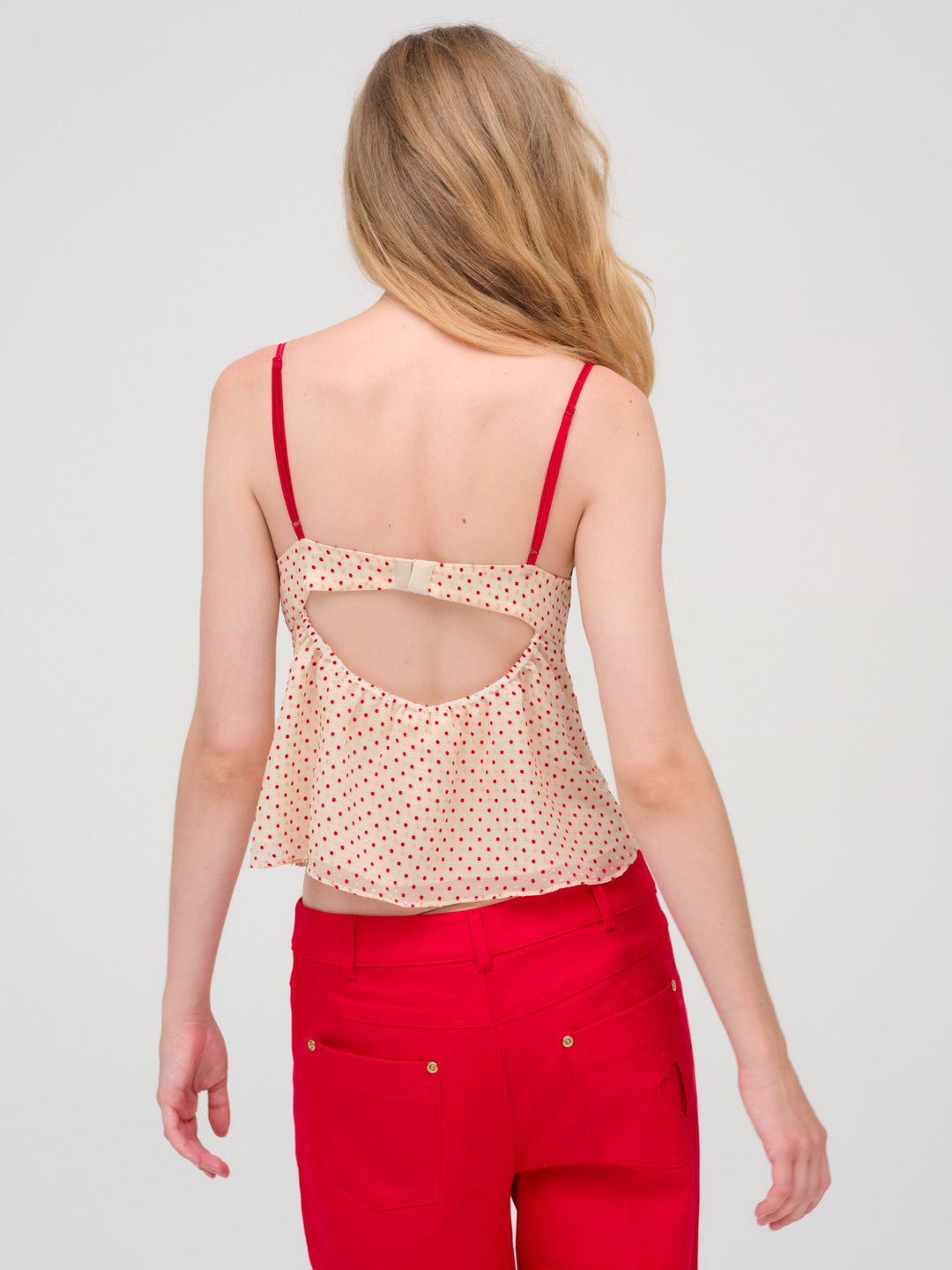 For Love and Lemons Love Dot Camisole Top - Cream