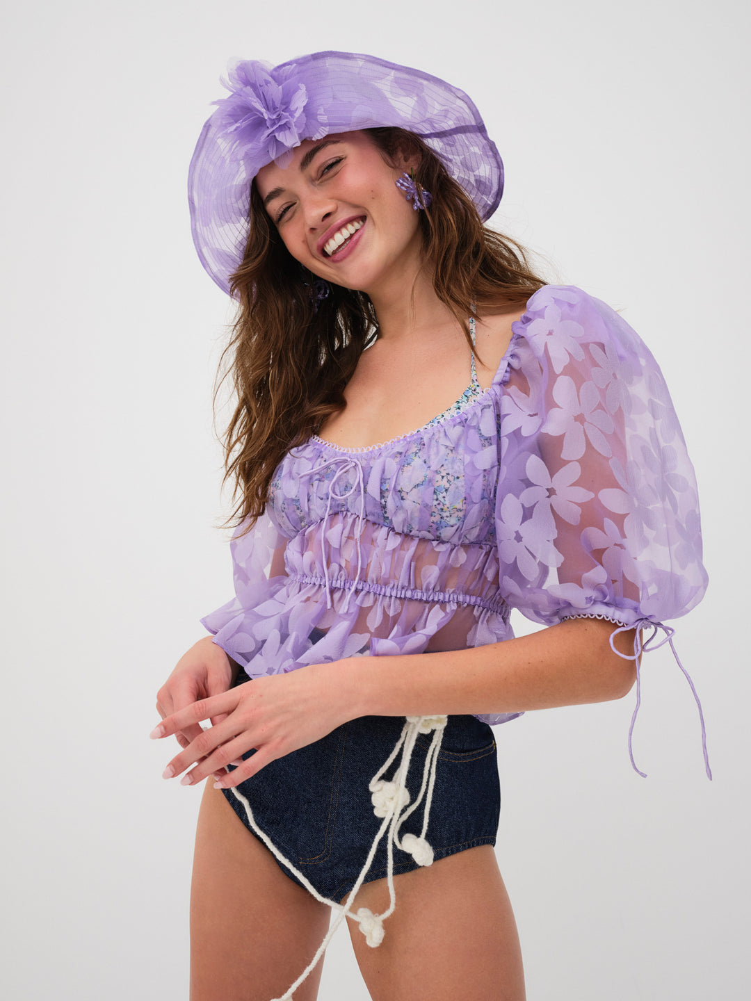 For Love and Lemons Fran Top - Purple