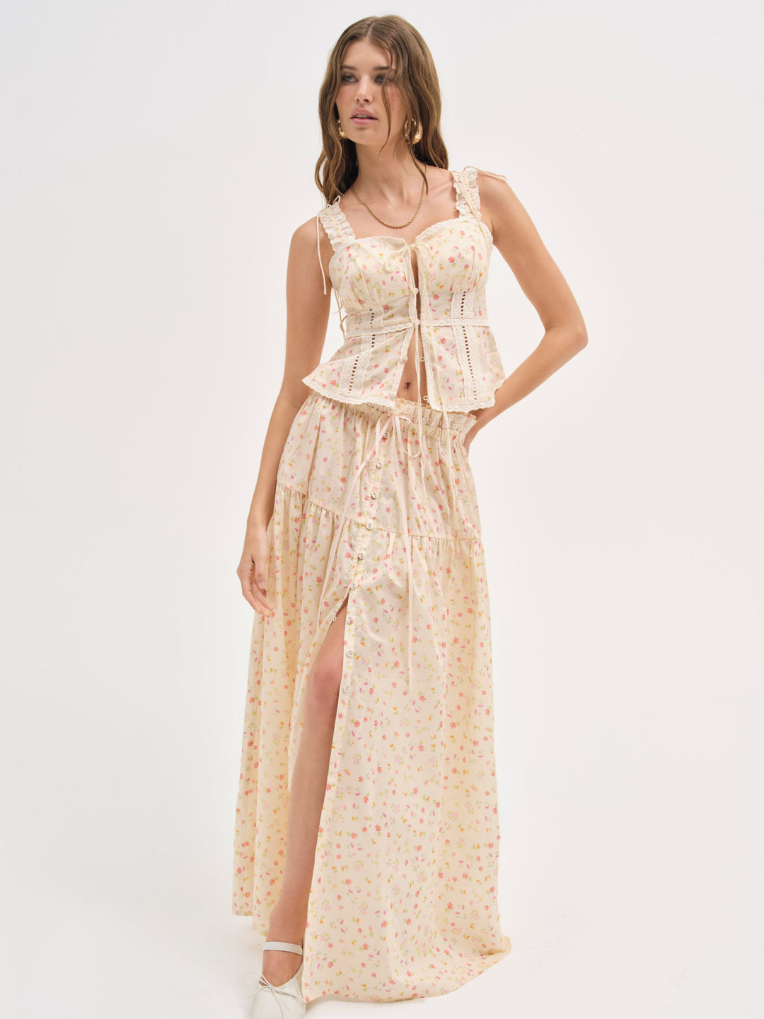 For Love and Lemons Morgan Top - Peach