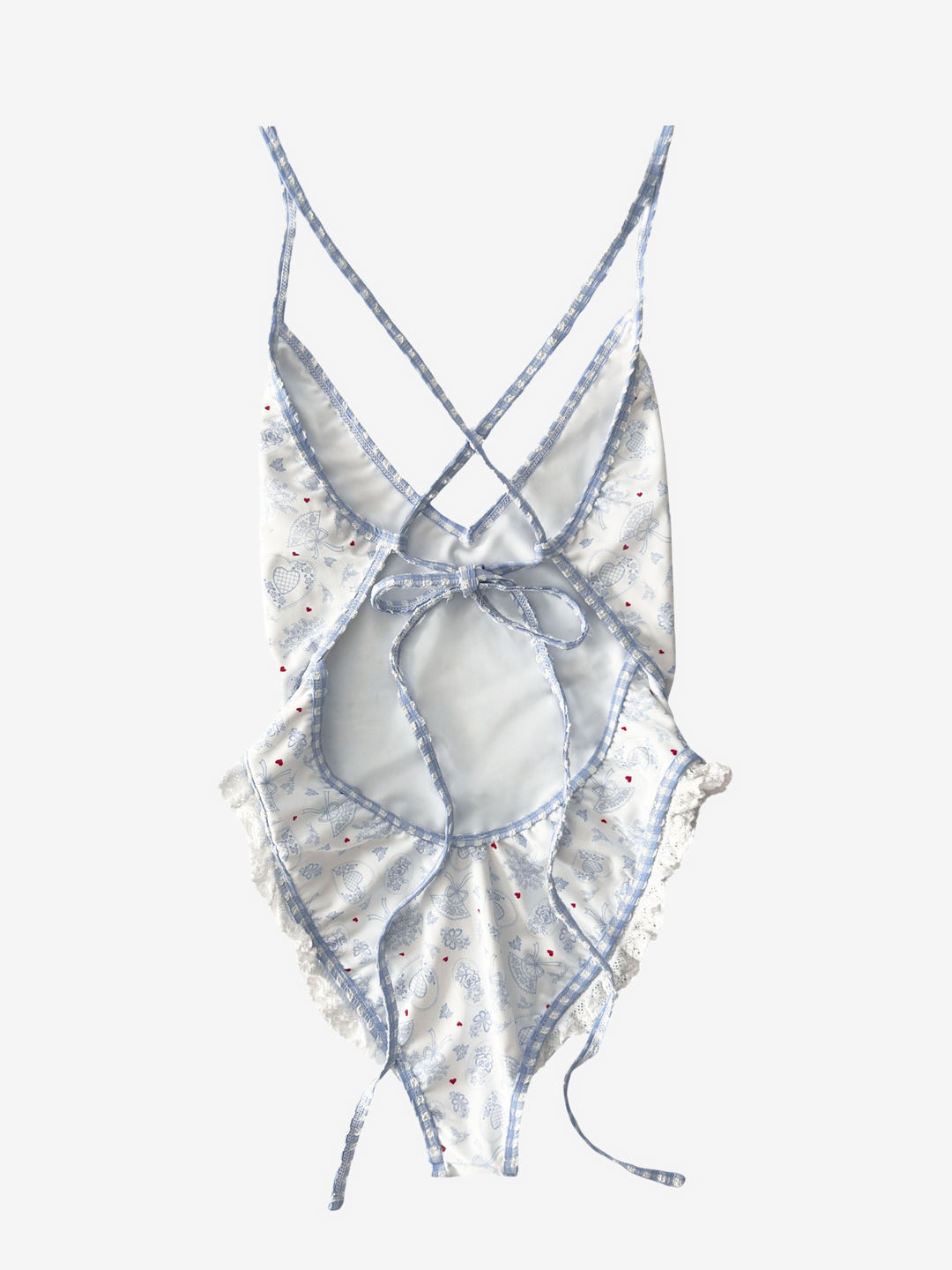 For Love and Lemons Strappy One Piece Swimsuit - Blue