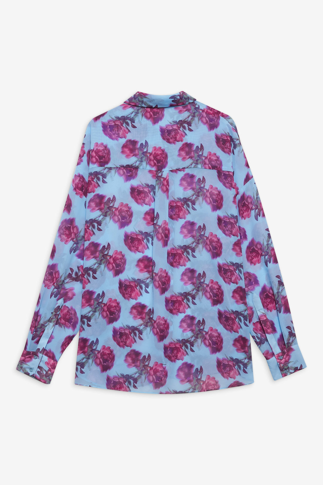 For Love and Lemons Floral Stems Button-Down Top - Blue