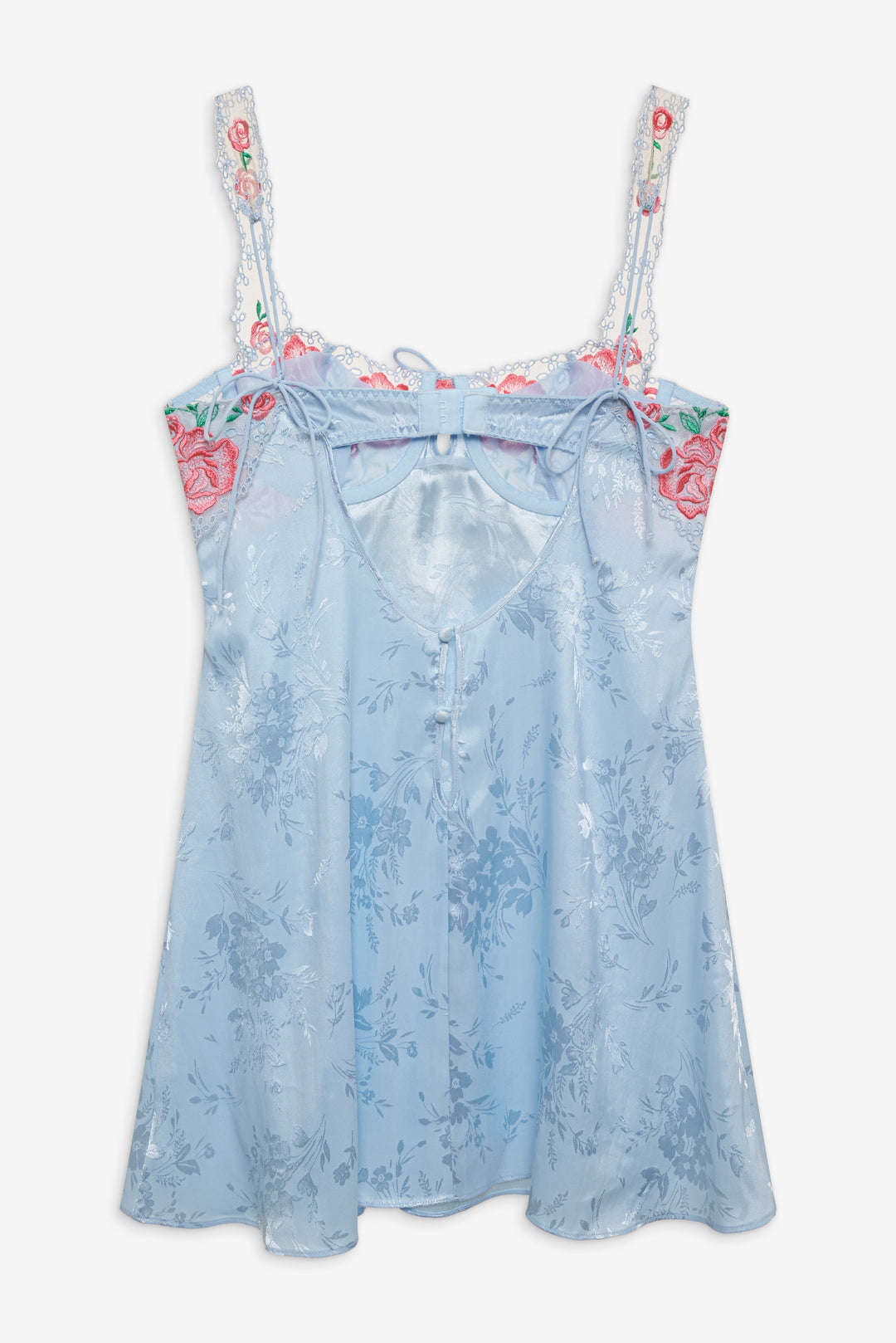For Love and Lemons Vintage Rose Eyelet Slip - Blue
