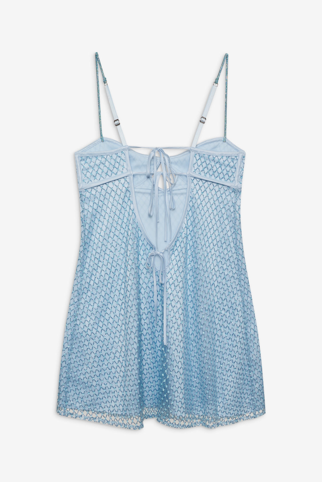 For Love and Lemons Glitter Slip Dress - Blue