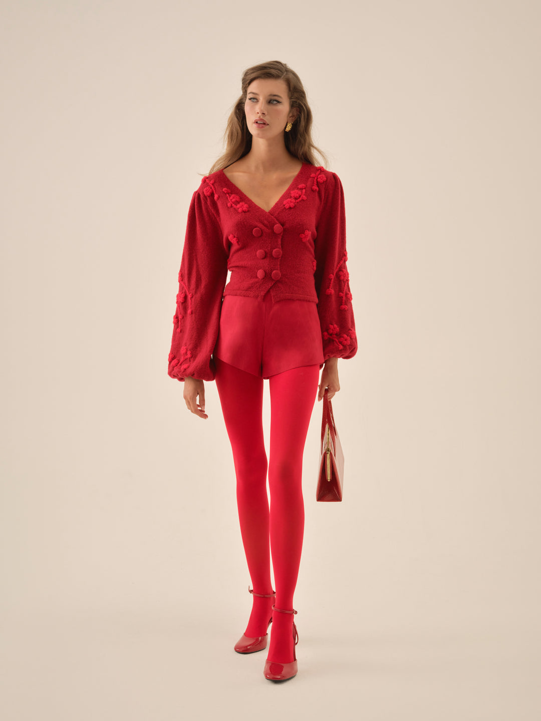 For Love and Lemons Adalyn Cardigan - Red