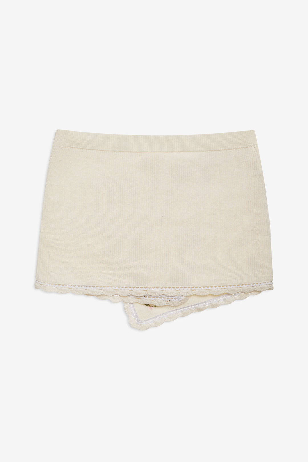 For Love and Lemons Pheobe Knit Mini Skirt - Cream