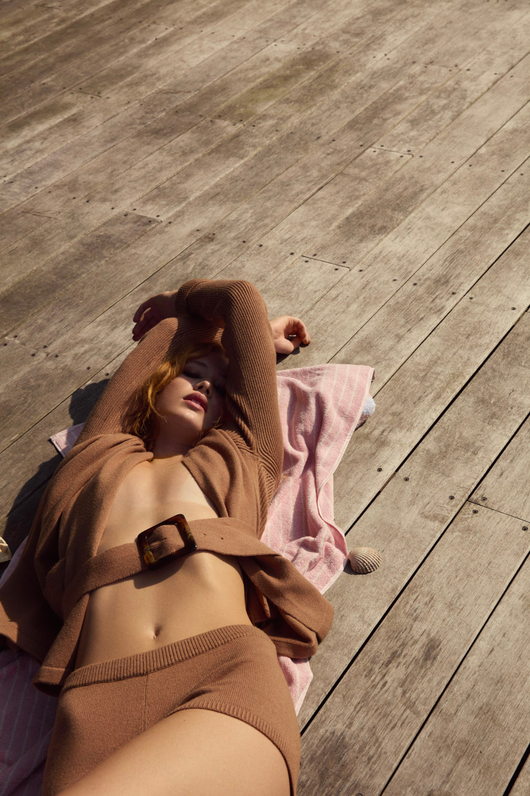 For Love and Lemons Ellie Knit Short - CAMEL