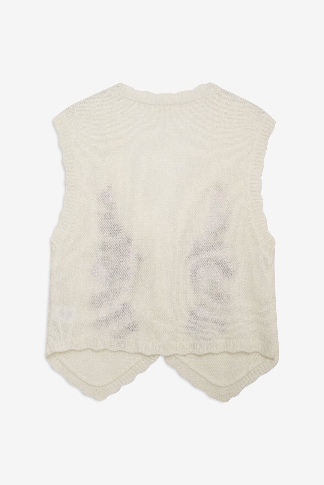 For Love and Lemons Molly Embroidered Sweater Vest - Cream