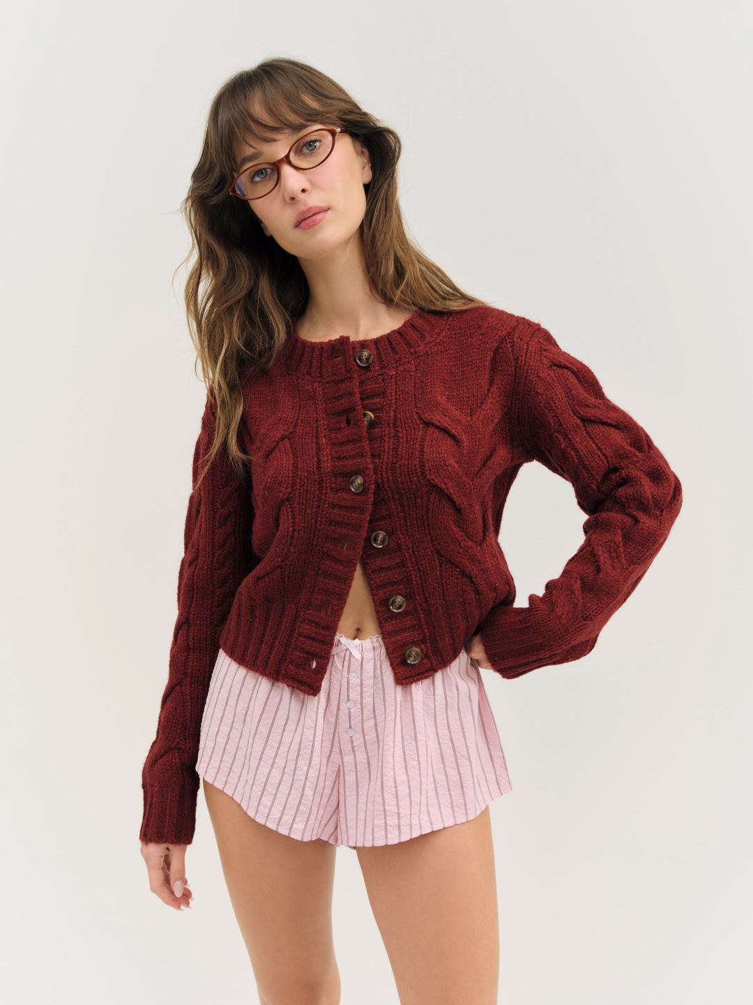 For Love and Lemons Regina Cardigan - Red