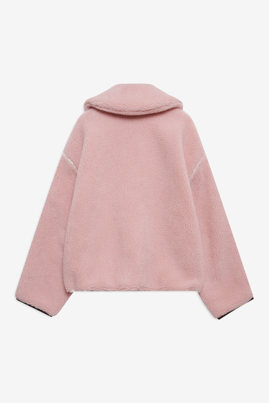 For Love and Lemons Melody Pullover Sherpa Jacket - Pink