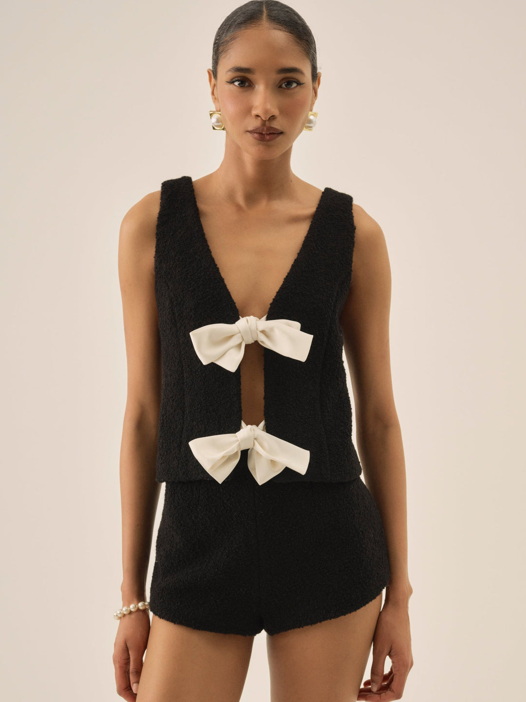 For Love and Lemons Bonnie Boucle Short - Black