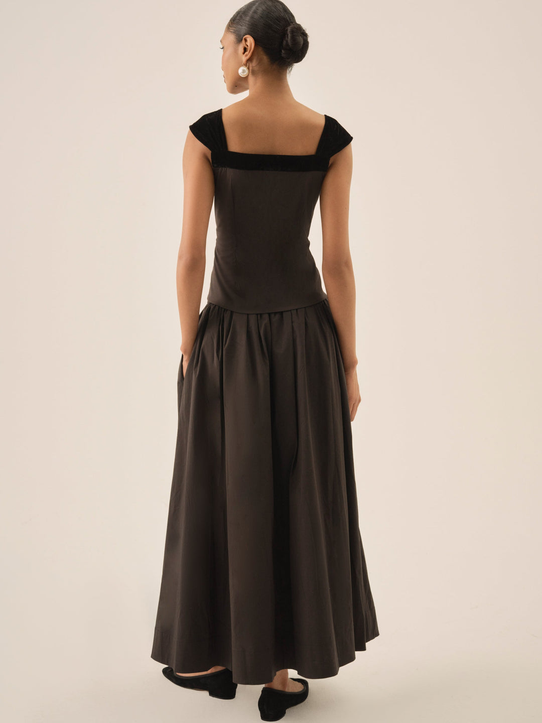 For Love and Lemons Train Station Poplin Maxi Skirt - Black