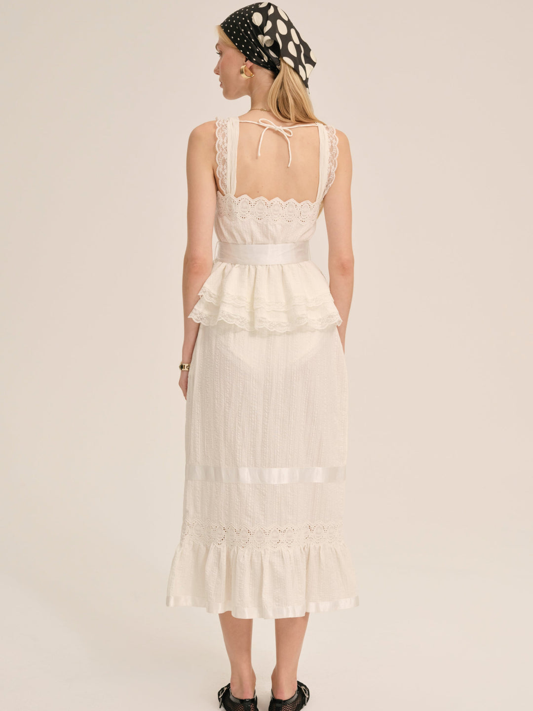 For Love and Lemons Sweet Summer Midi Skirt - White