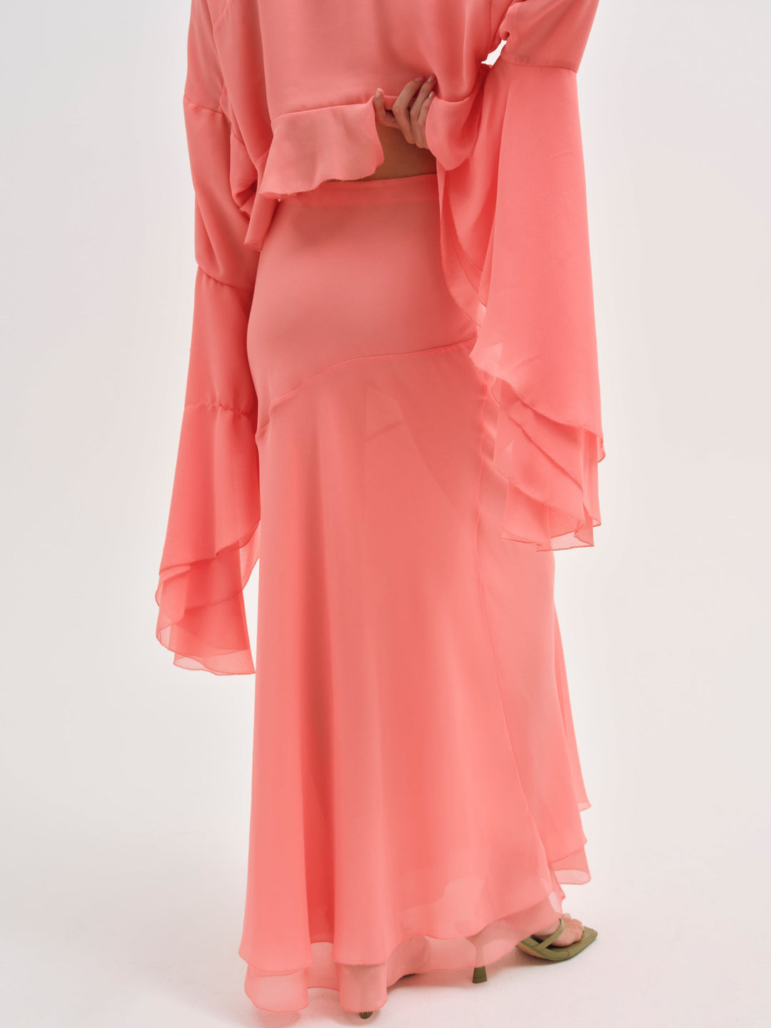 For Love and Lemons Joana Maxi Skirt - Peach