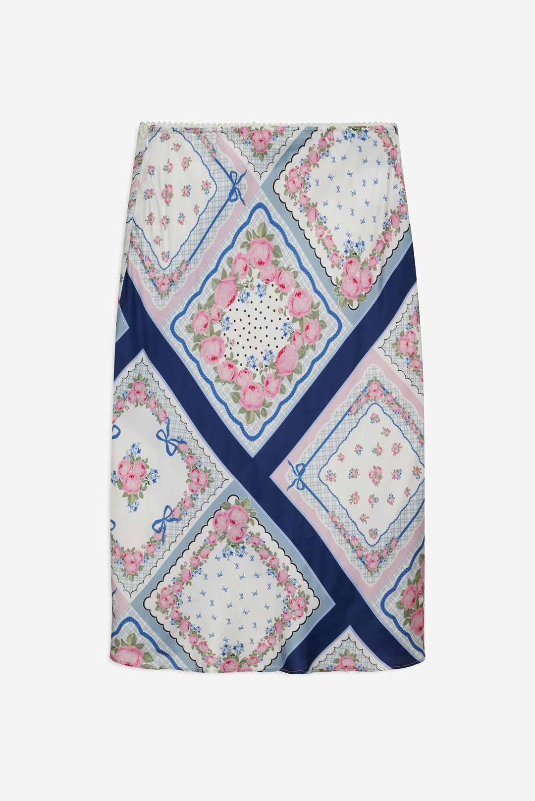 For Love and Lemons Summer Scarf Midi Skirt - Blue