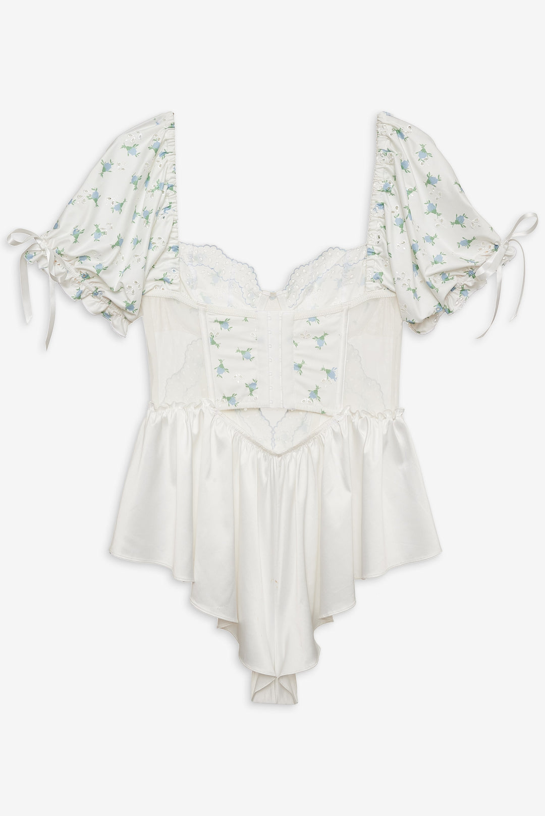 For Love and Lemons Budding Blossom Sleep Romper - White