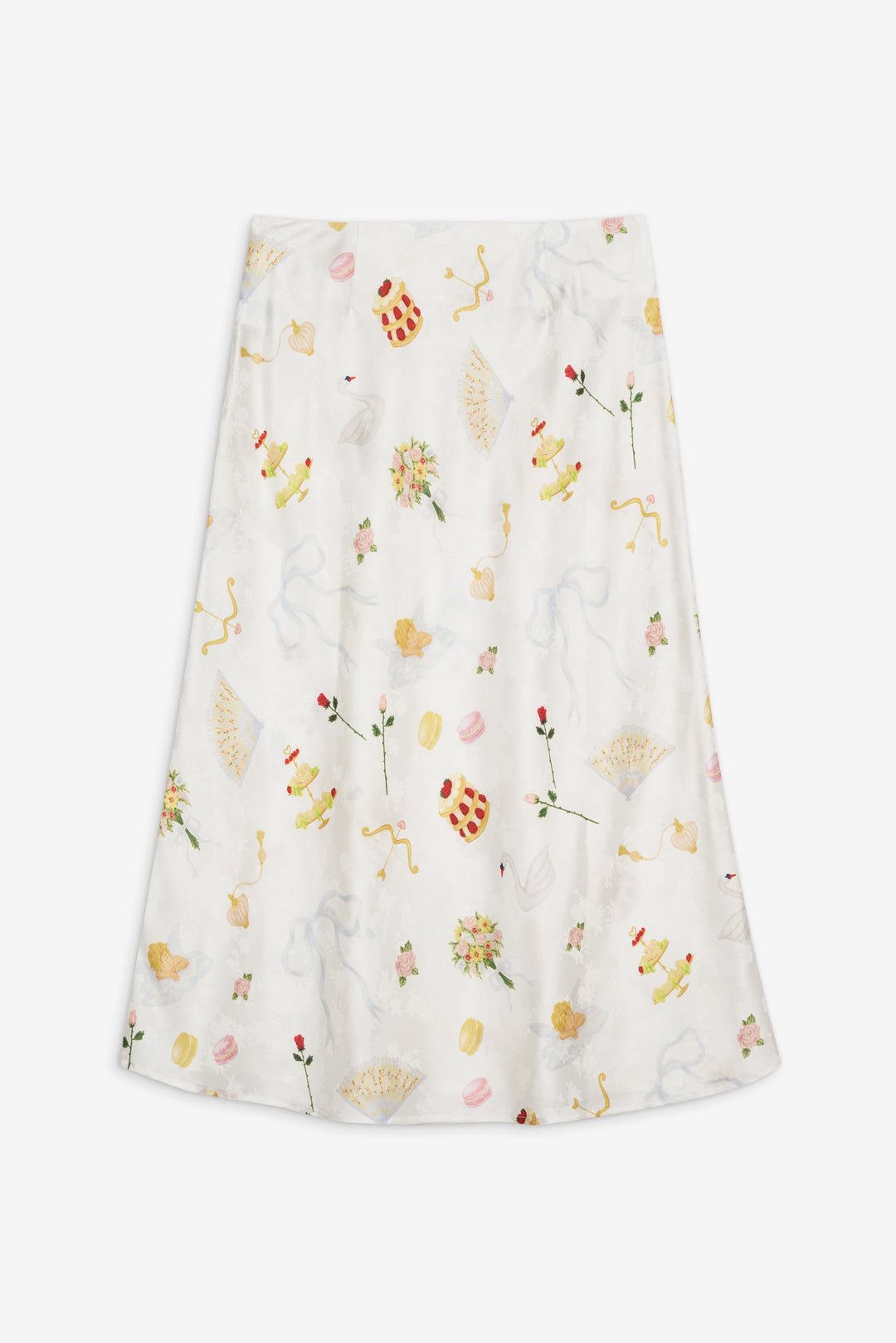 For Love and Lemons Charlise Midi Skirt - White