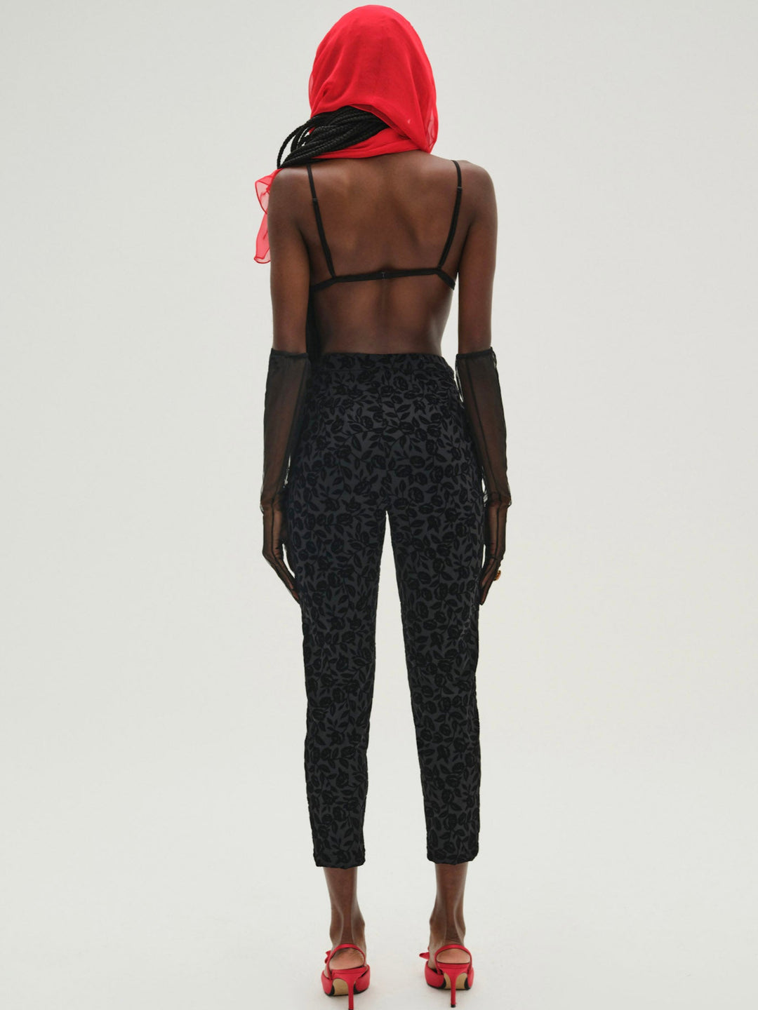 For Love and Lemons Midnight Velvet Capri Pant - Black