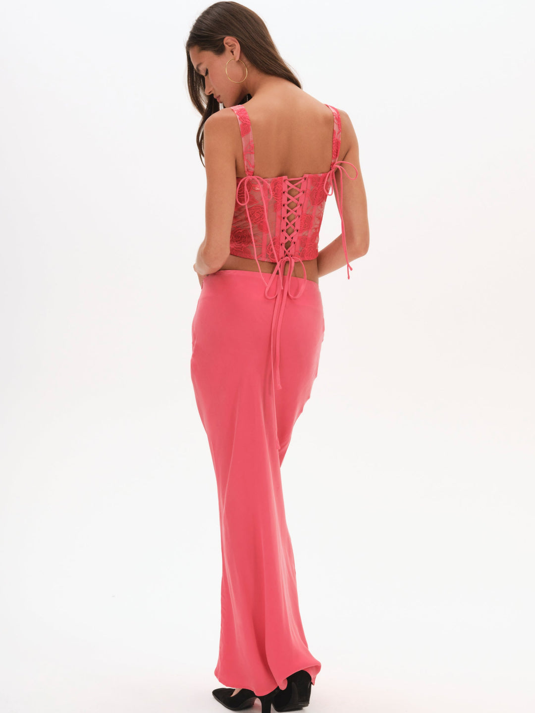 For Love and Lemons Lena Maxi Skirt - Red