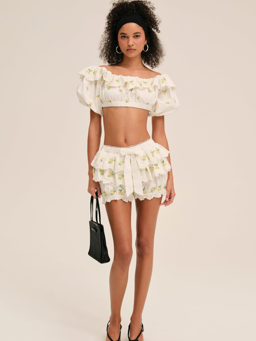 For Love and Lemons Lemon Spritz Bloomer - White