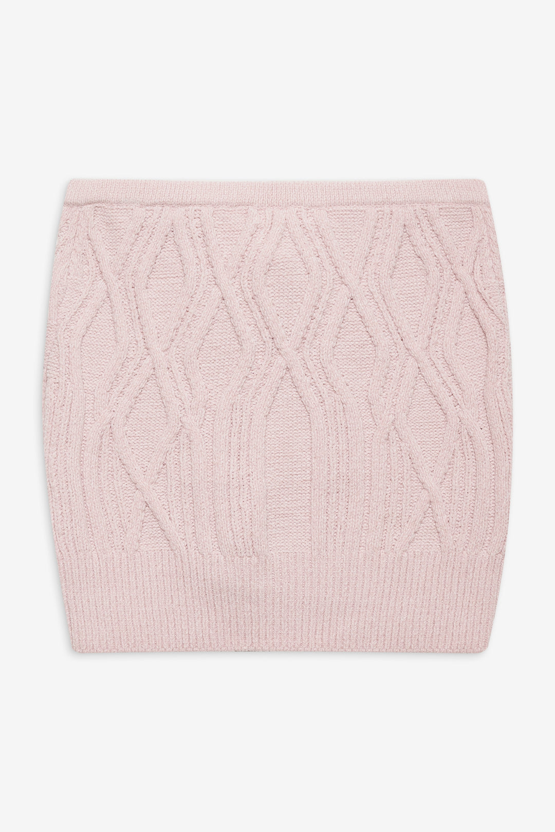 For Love and Lemons Chenille Cable Knit Mini Skirt - Pink