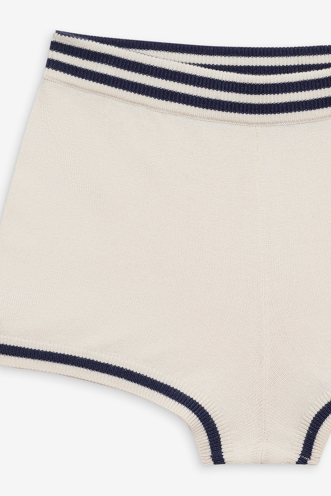 For Love and Lemons Simona Pointelle Striped Short - Navy