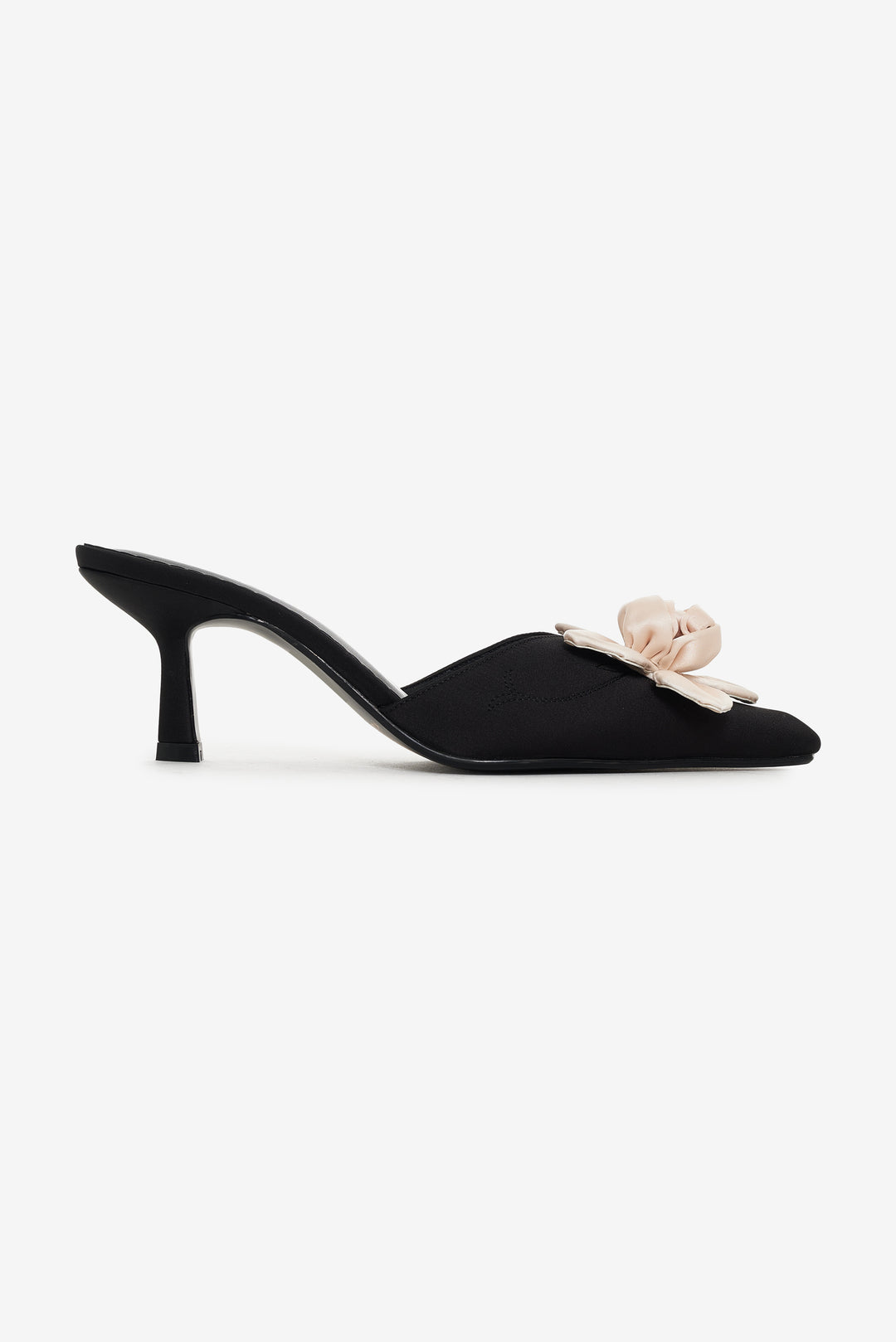 For Love and Lemons Claudine Mule Heel - Black