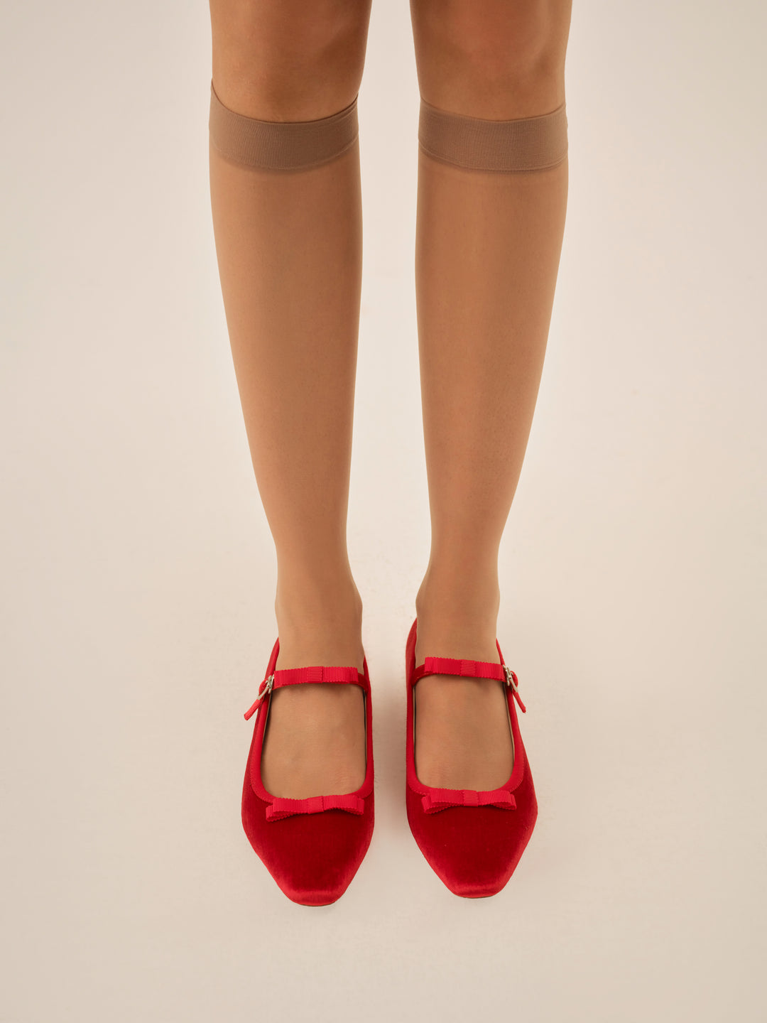 For Love and Lemons Lucia Velvet Mary Jane - Red