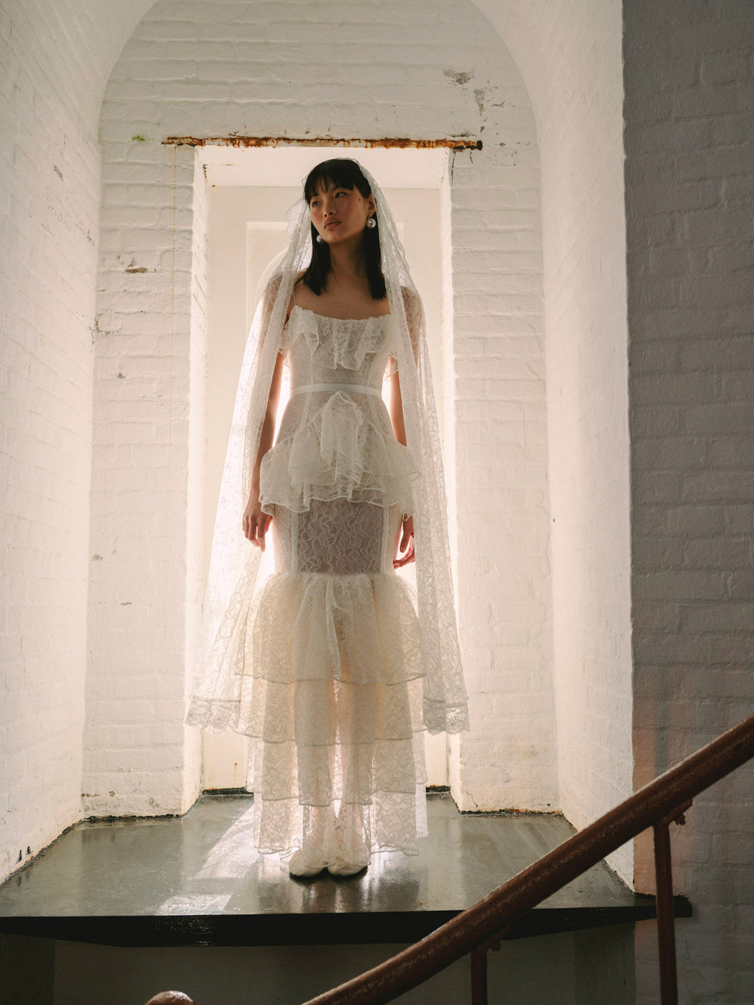 For Love and Lemons Juno Veil - White
