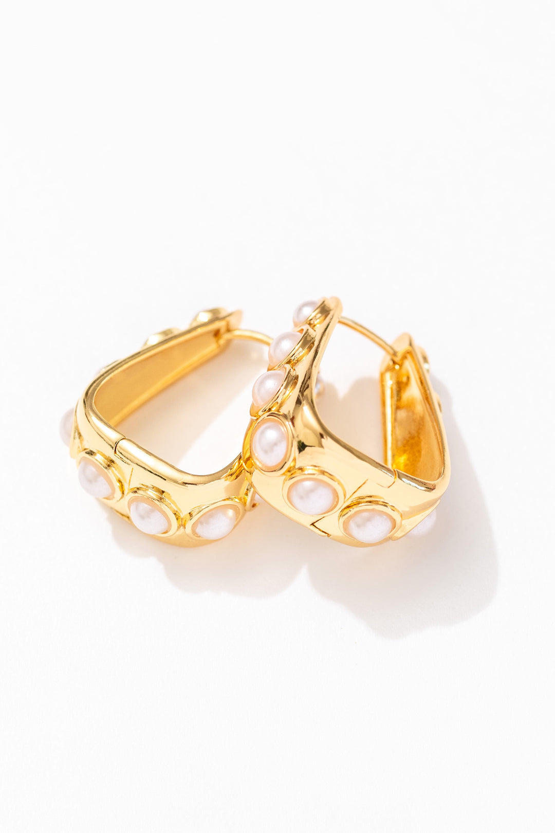 For Love and Lemons Daisy Mae Hoop Earrings - White