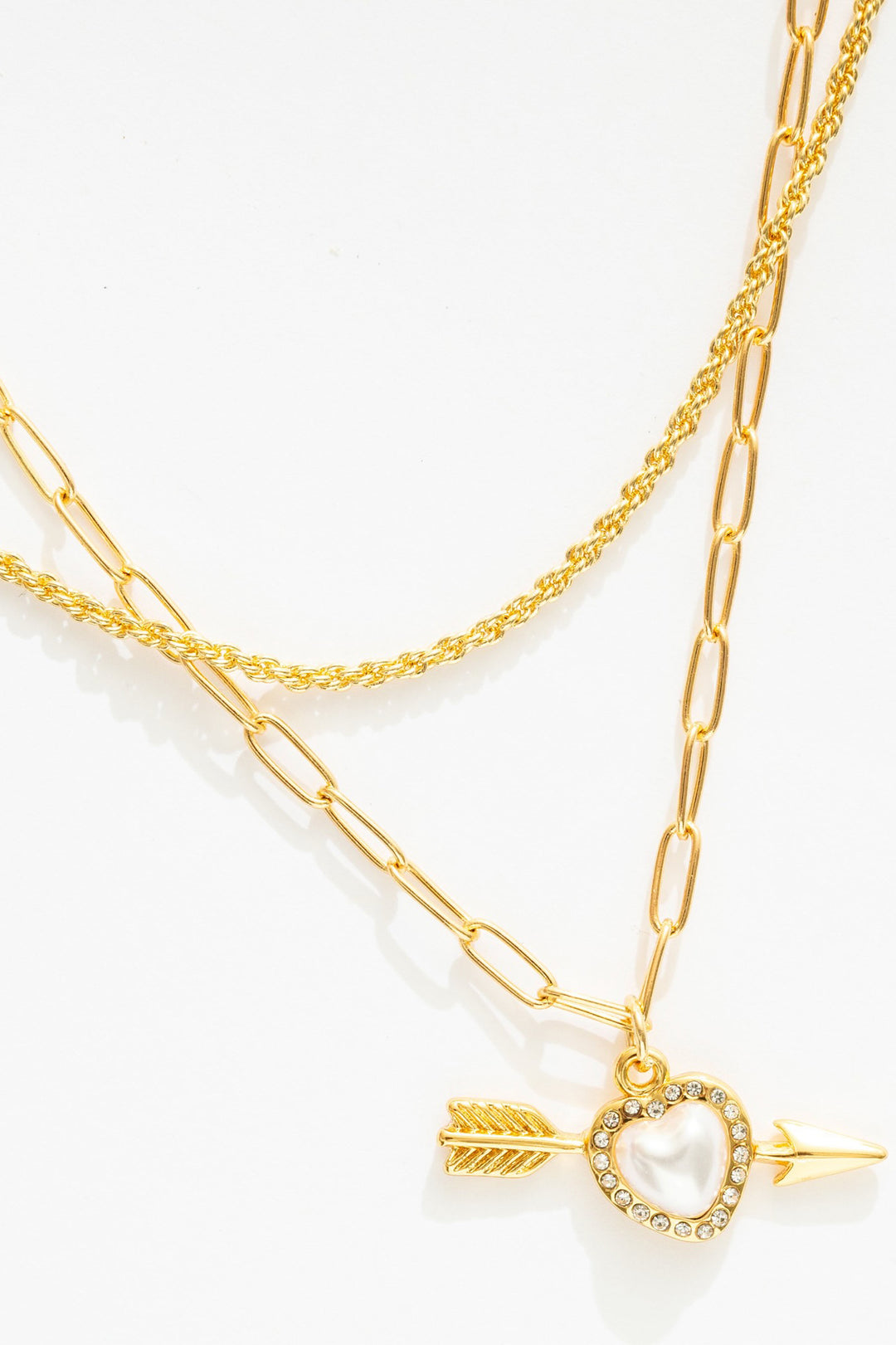 For Love and Lemons Cupid Heart Necklace - White