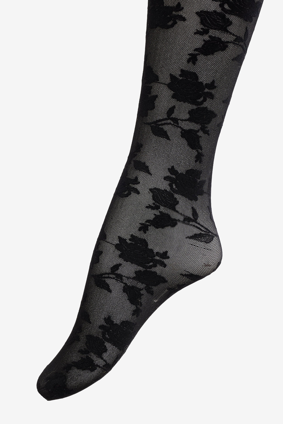 For Love and Lemons Floral Knit Tights - Black