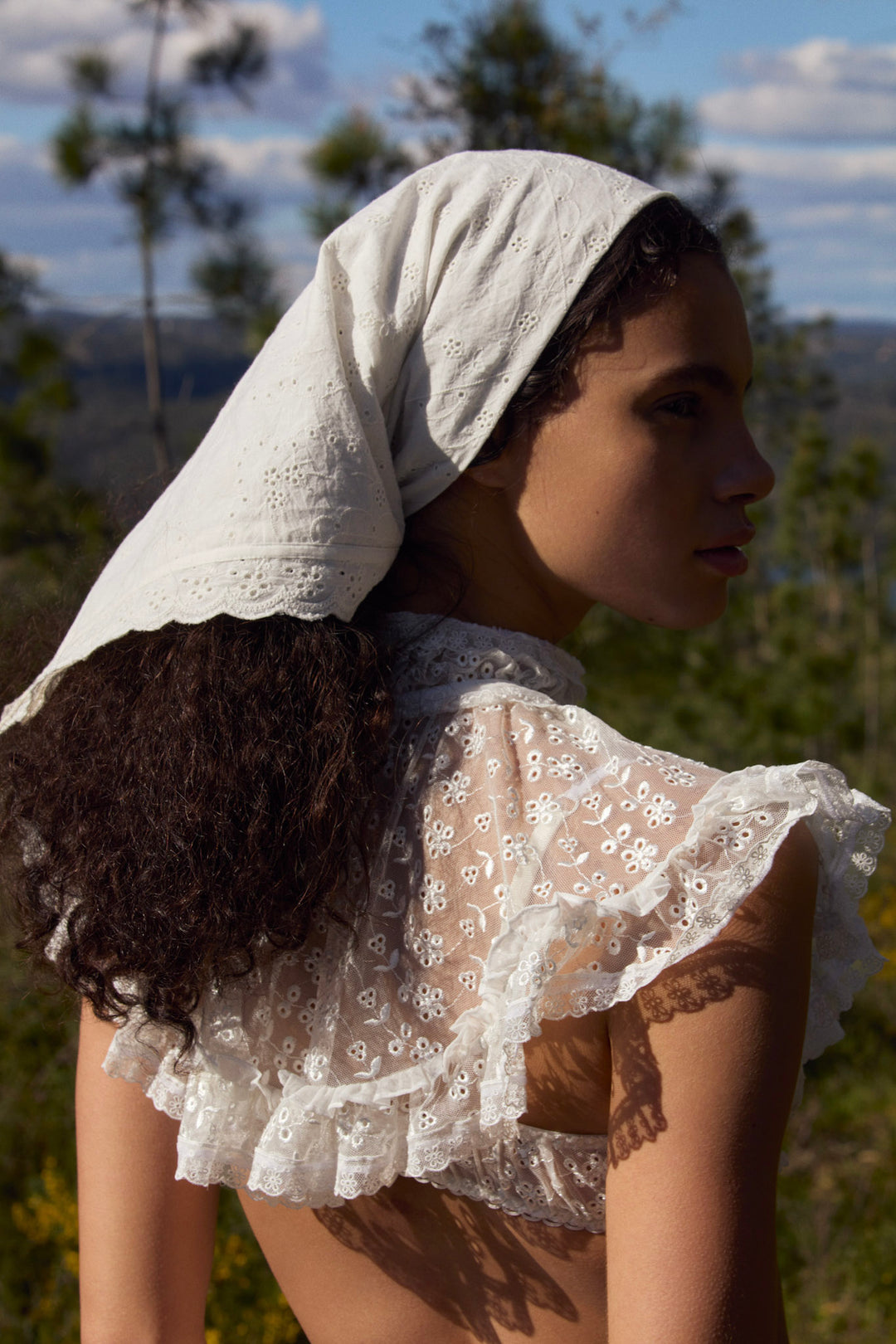 For Love and Lemons Layer Cake Chiffon Collar - White
