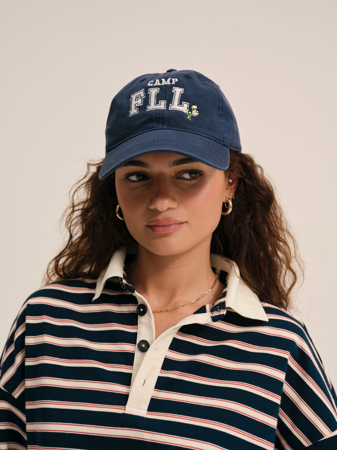 For Love and Lemons Camp Embroidered Baseball Cap - Navy