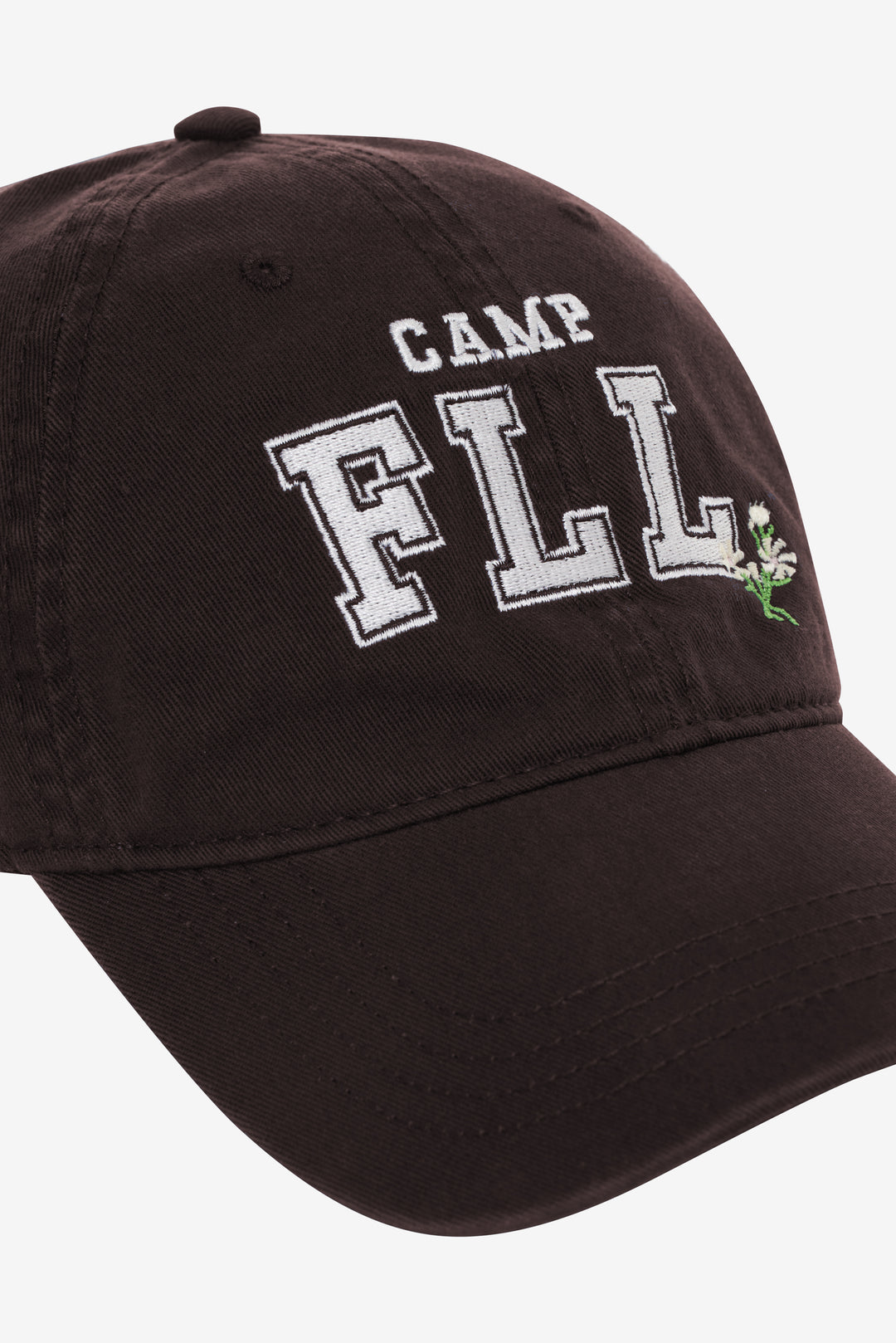 For Love and Lemons Camp Embroidered Baseball Cap - Brown