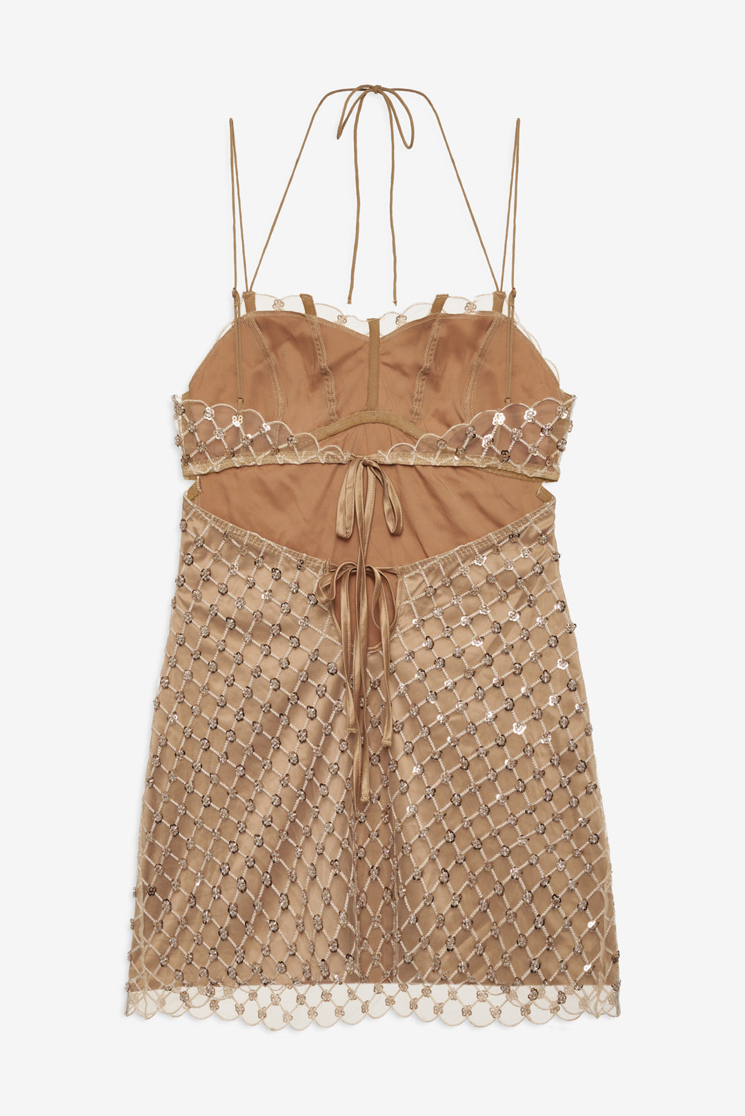 For Love and Lemons Dazzle Me Slip Dress - Gold