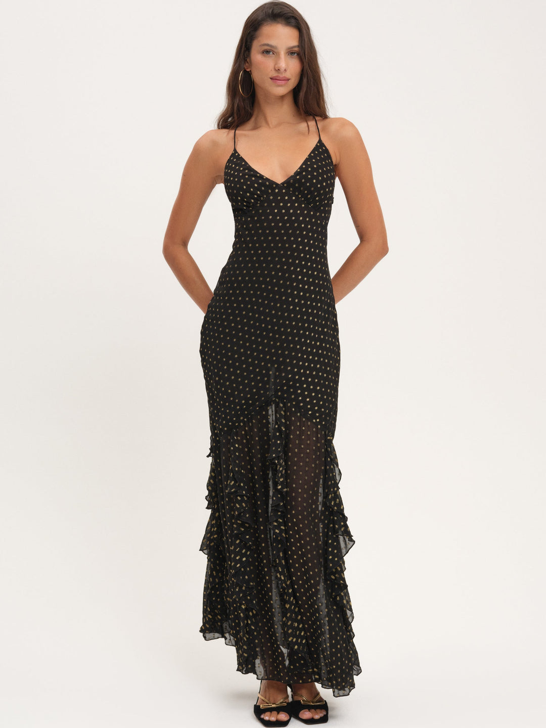 For Love and Lemons Elea Maxi Dress - Black