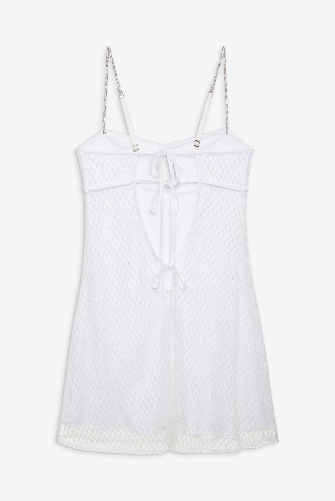 For Love and Lemons Glitter Slip Dress - White