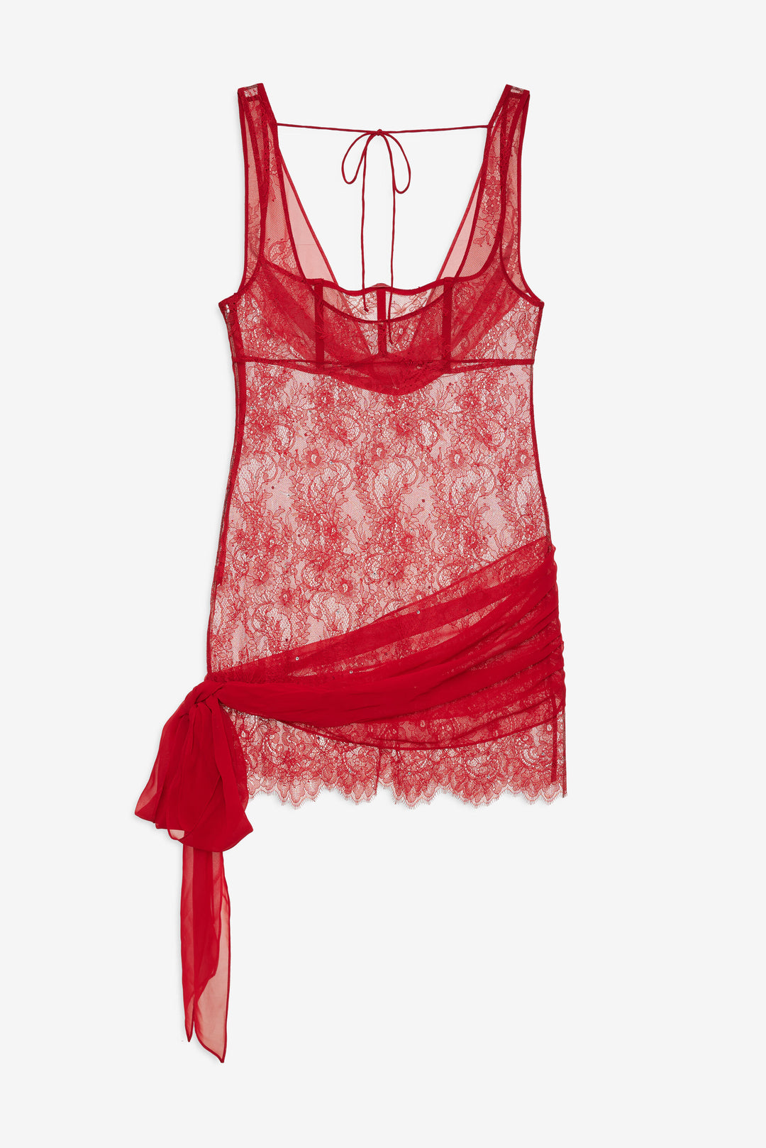 For Love and Lemons Sonja Slip Dress - Red
