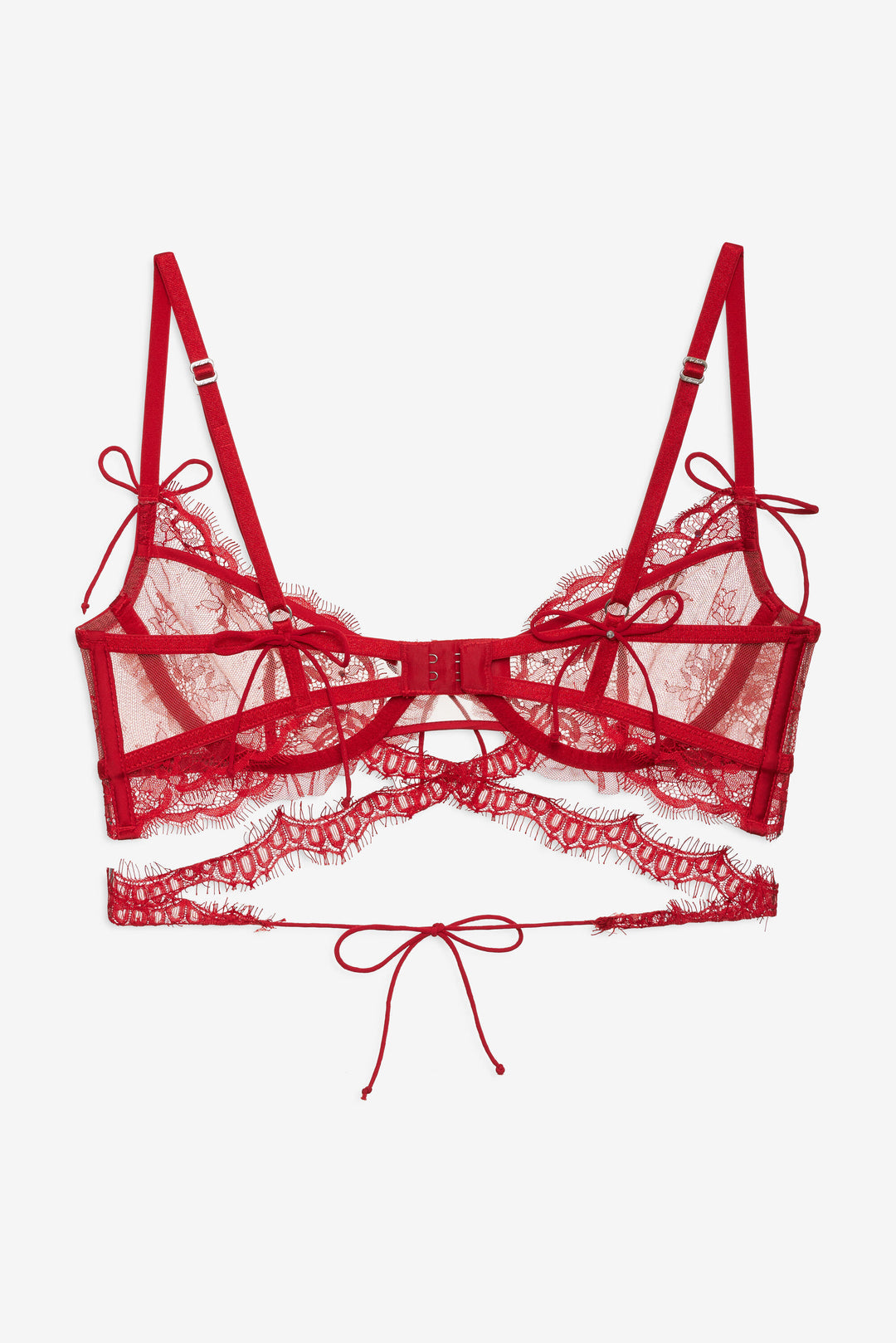 For Love and Lemons Sonja Underwire Bra - Red