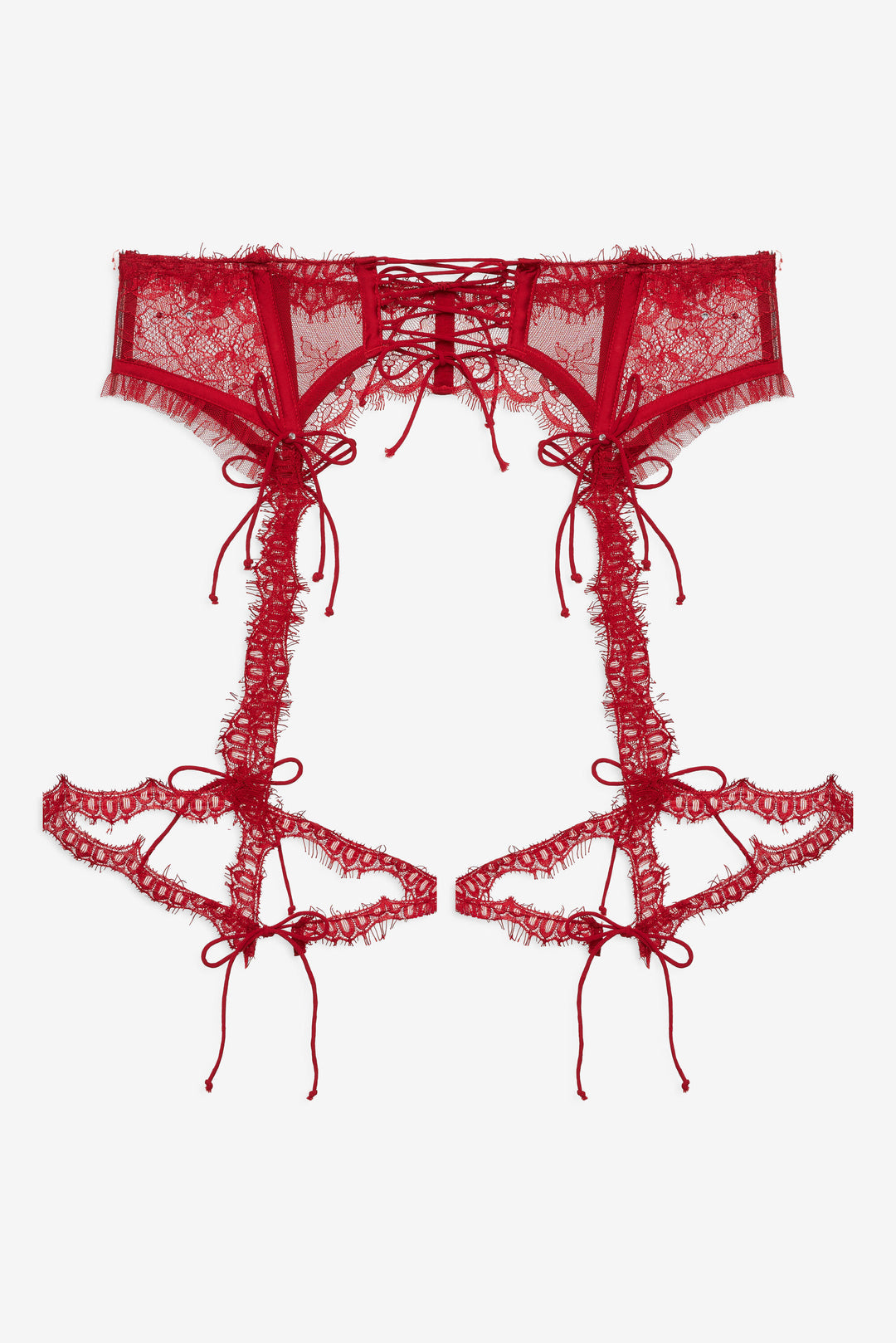 For Love and Lemons Sonja Garter Belt - Red