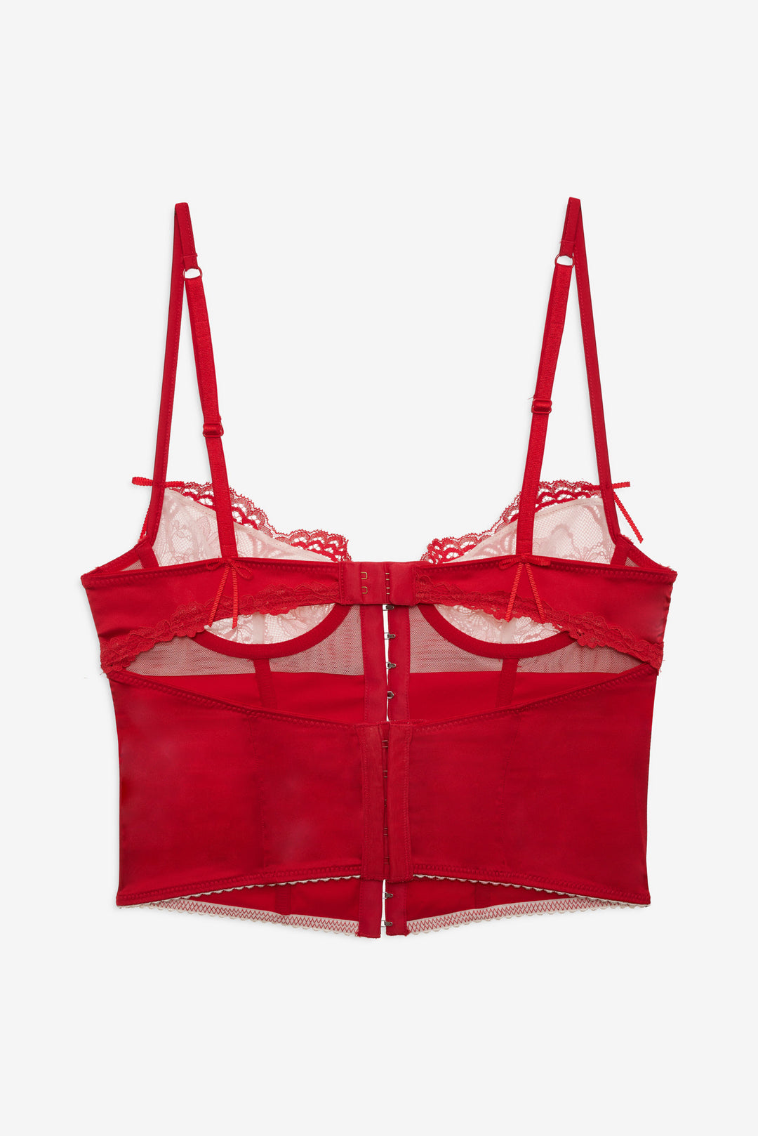 For Love and Lemons Fiona Lace Bustier - Red