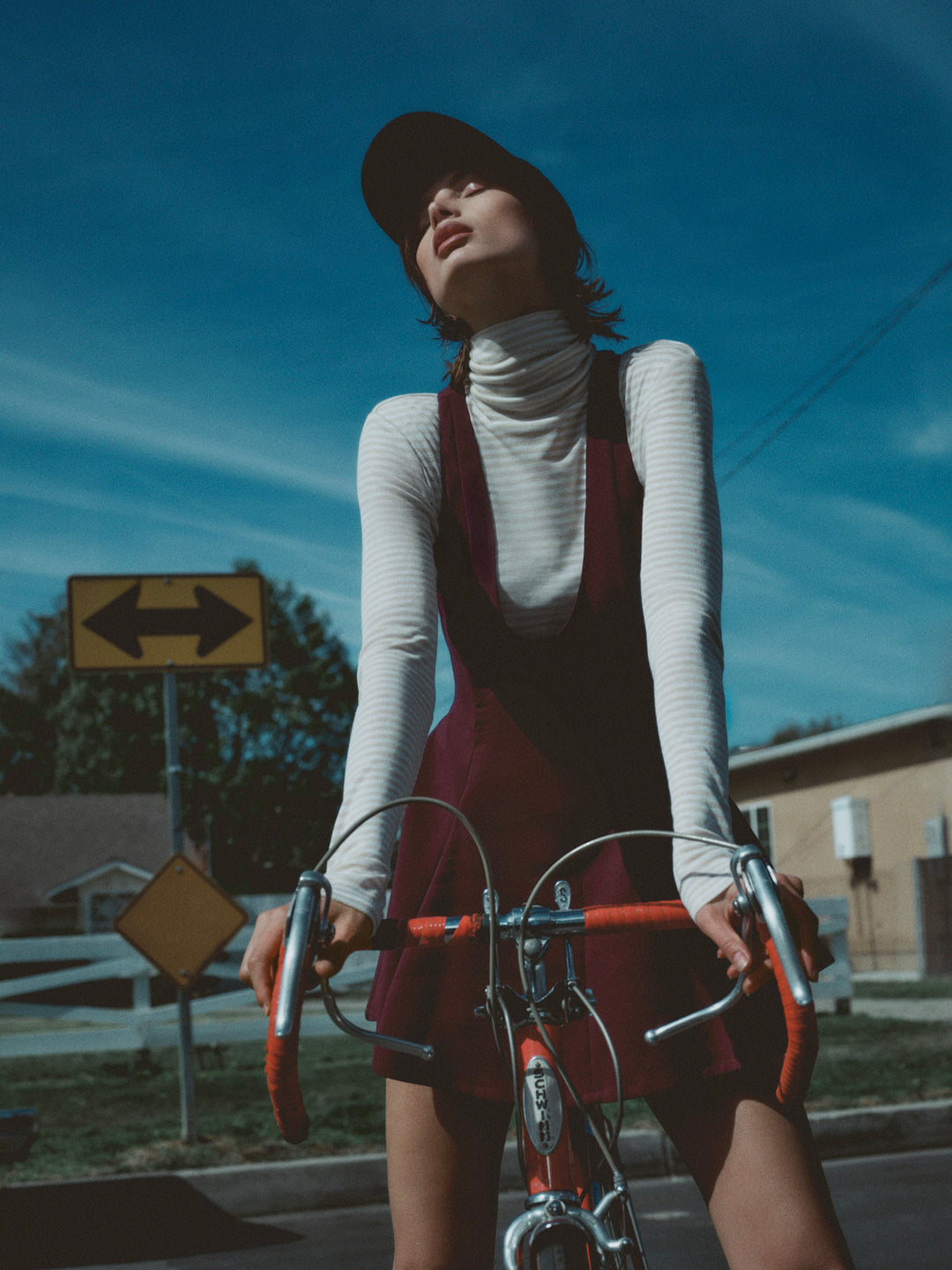 For Love and Lemons Selena Mini Dress - Burgundy