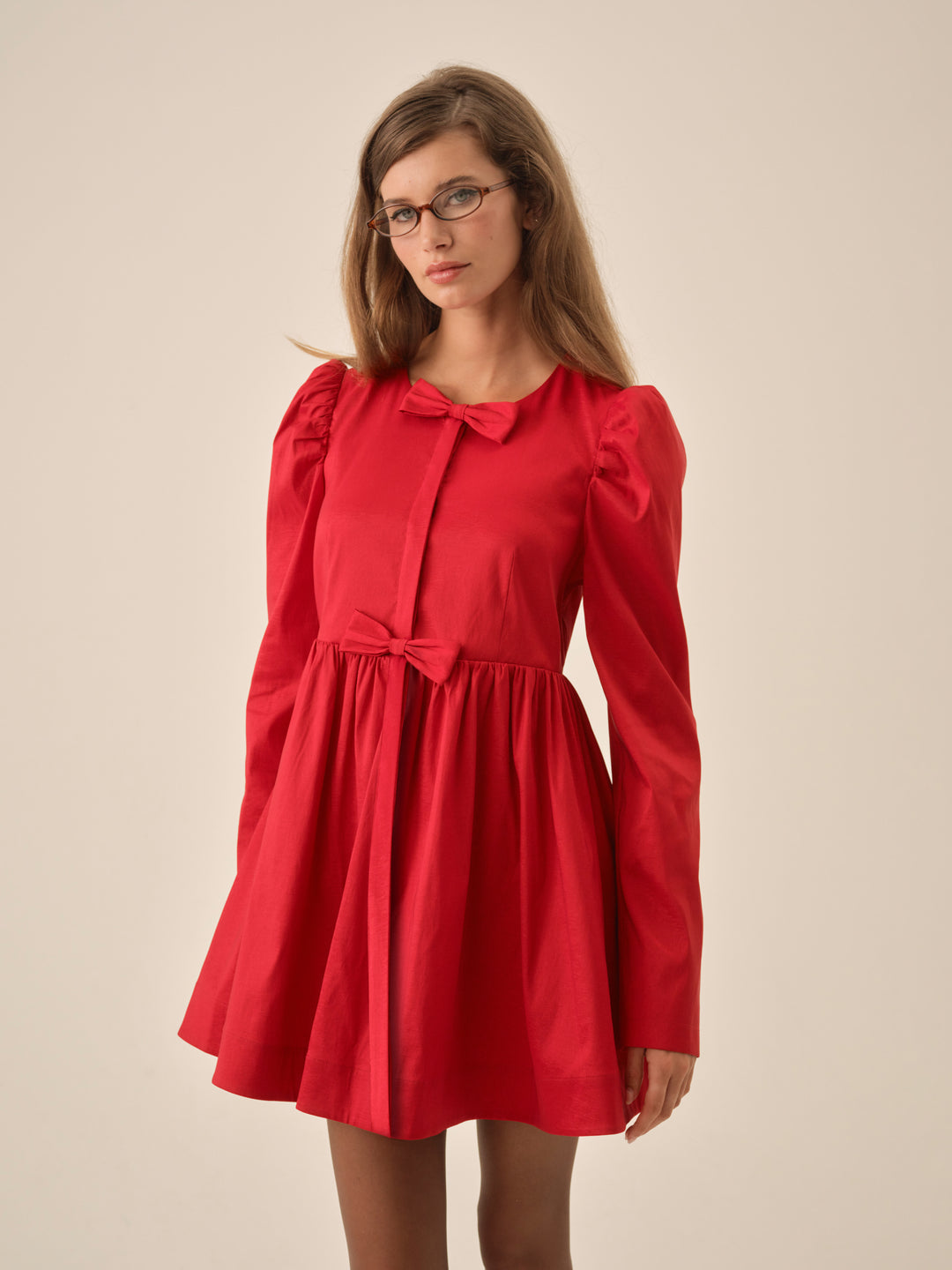 For Love and Lemons Lucia A-Line Mini Dress - Red
