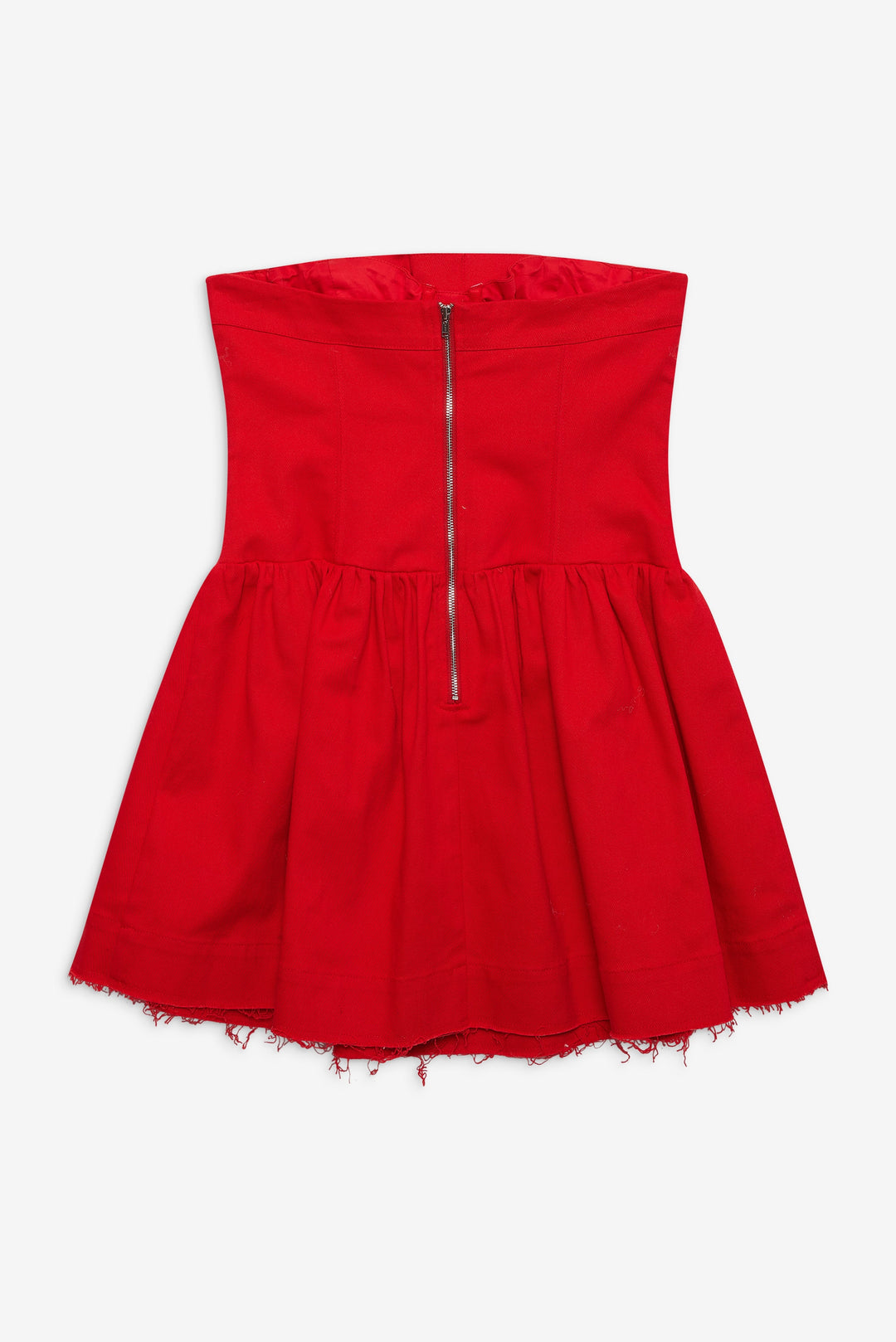 For Love and Lemons Lipstick Denim Mini Dress - Red