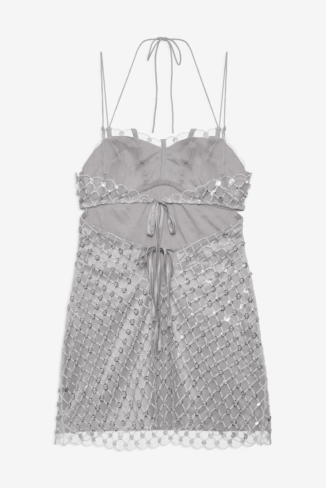 For Love and Lemons Dazzle Me Slip Dress - Silver